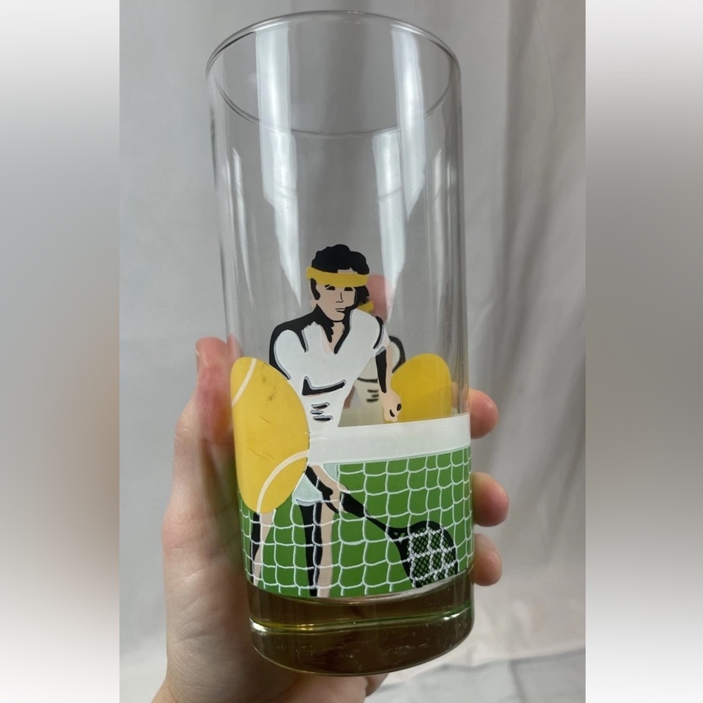LIBBEY COOLER TUMBLER GLASSES‎ 14 OZ 80’s TENNIS VINTAGE SPORTS BAR CUPS - set 2 - Picture 11 of 12